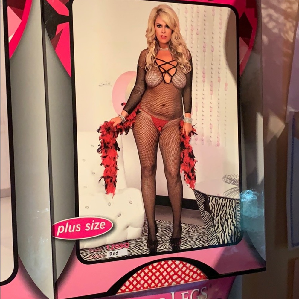 Fishnet cat suit plus size - Picture 5 of 5